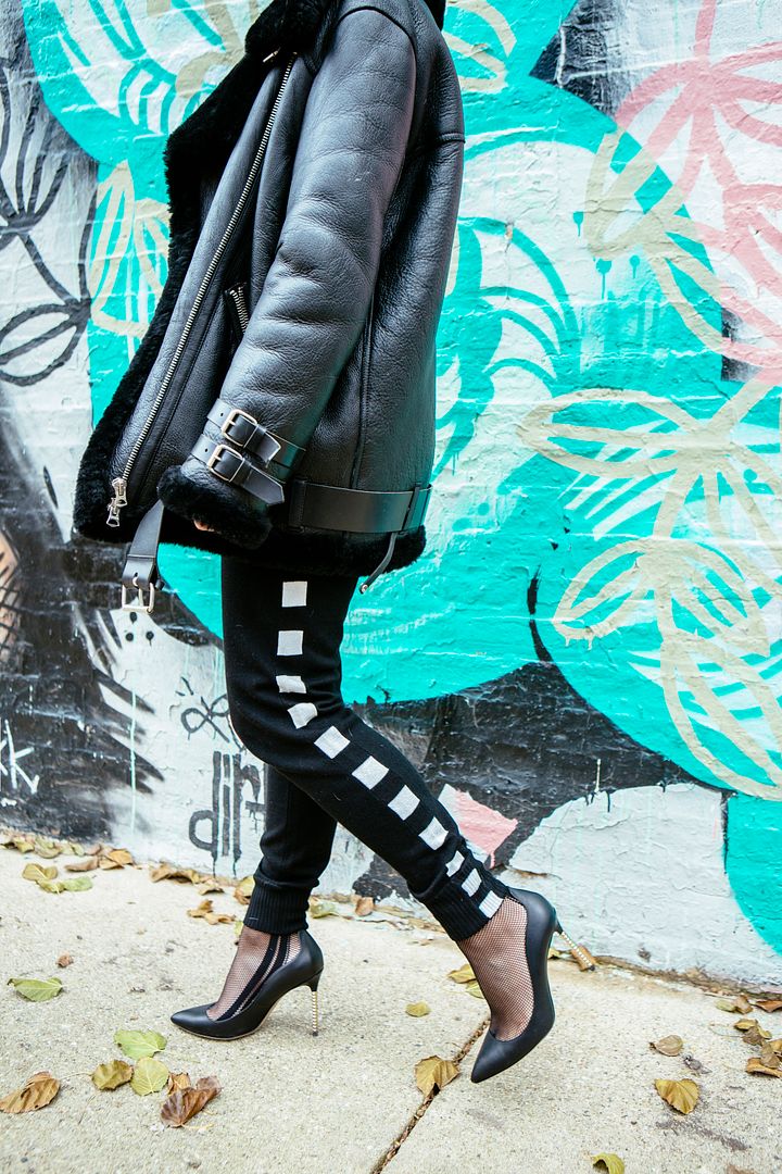 sweatpants and heels outfit